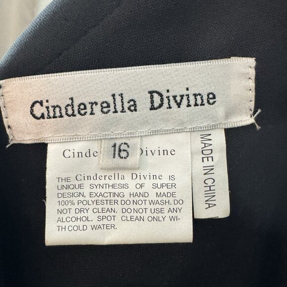 Cinderella Divine Dress Size 16 Gown Formal Leopard Print Sparkling Slit Animal - Picture 10 of 10